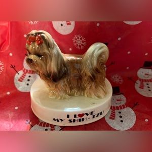 Vintage I Love My Shih-tzu figurine, George, Good Dog